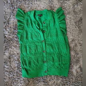Who What Wear Vibrant Green Cardigan